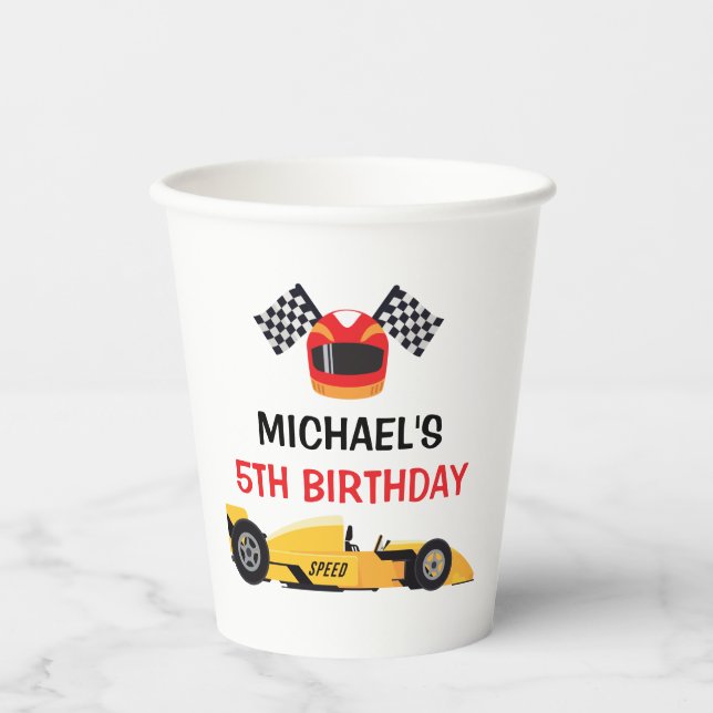 Gobelets En Papier Car Racing Party paper cups (Recto)