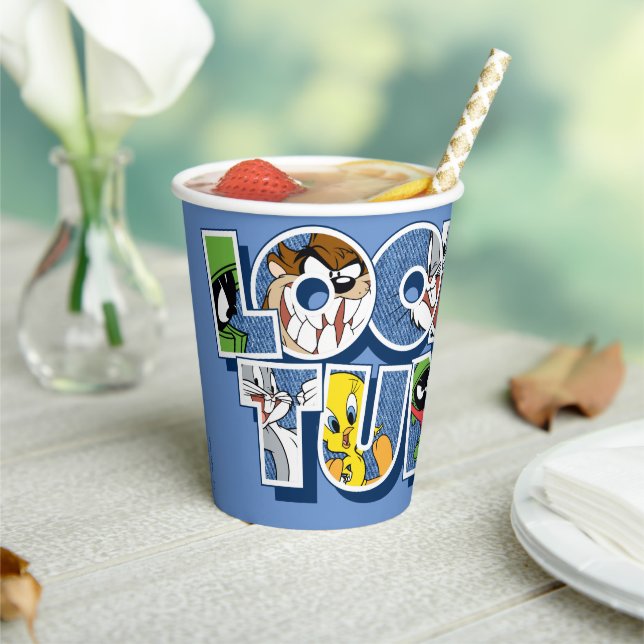 Gobelets En Papier Caractères LOONEY TUNES™ en lettres (Insitu)