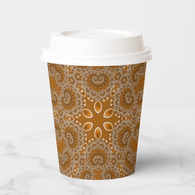 Gobelets En Papier Caramel Fractal Lace  (Gauche)
