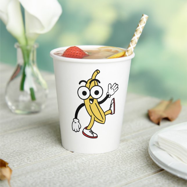 Gobelets En Papier Caricature à la banane (Insitu)