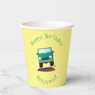 Gobelets En Papier Caricature de voiture 4 X4 hors route