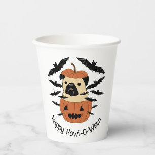Gobelets En Papier Carlin Howl-O-Ween dans un Jack-O-Lantern avec cha