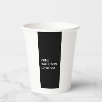 Carte de visite unique vertical noir noir tendance