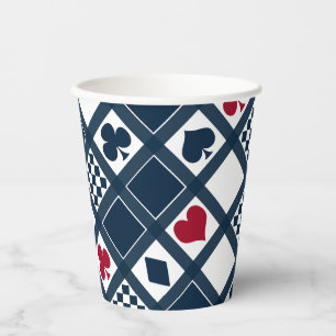 Gobelets En Papier Casino jouer aux cartes costume coeur croix clubs