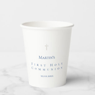 Gobelets En Papier Catholique Première Sainte Communion Coupes de pap