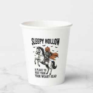 Gobelets En Papier Cavalier sans tête de Sleepy Hollow Halloween vint