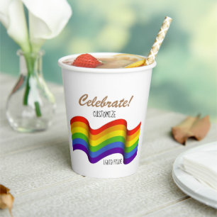 Gobelets En Papier Célébrez la tasse de papier Pride