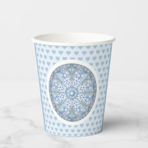 Gobelets En Papier Céramique Lace Bleu clair