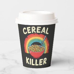 Gobelets En Papier Céréales Killer Mens Food Pun True Crime
