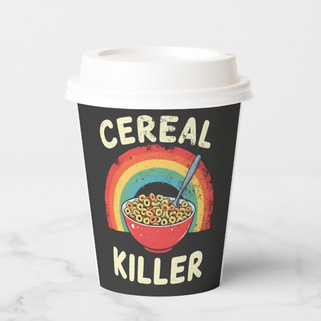 Gobelets En Papier Céréales Killer Mens Food Pun True Crime (Recto)