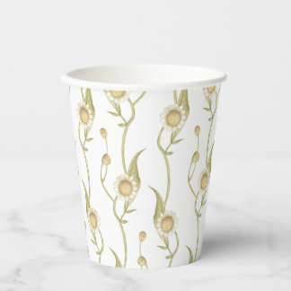 Gobelets En Papier Chaîne fleur sauvage Floral Boho Daisy