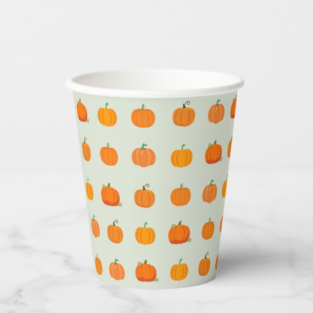 Gobelets En Papier Champ de citrouilles (Recto)