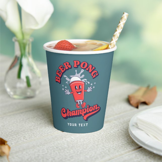Gobelets En Papier Champion de la bière Pong amusant jeu de boisson (Insitu)
