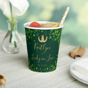 Gobelets En Papier Chanceux en amour Mariage Saint-Patrick