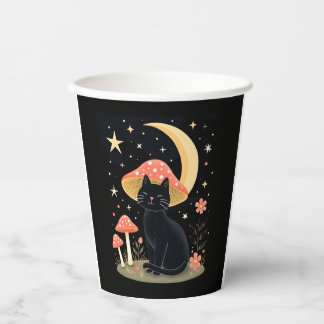 Gobelets En Papier Chapeau de champignon pour chat Cottagecore chaton