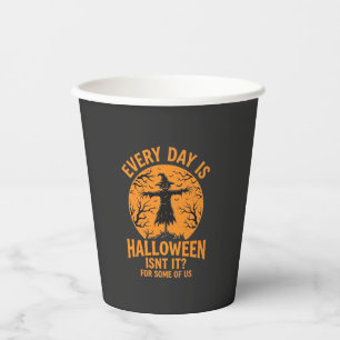 Gobelets En Papier Chaque Jour Est Halloween Épouvantail Sorcière Con
