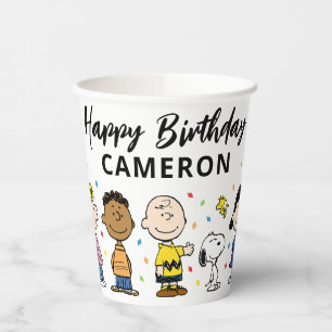 Gobelets En Papier Charlie Brown et Gang Confetti