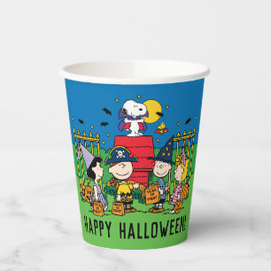 Gobelets En Papier Charlie Brown et le parti Gang Halloween