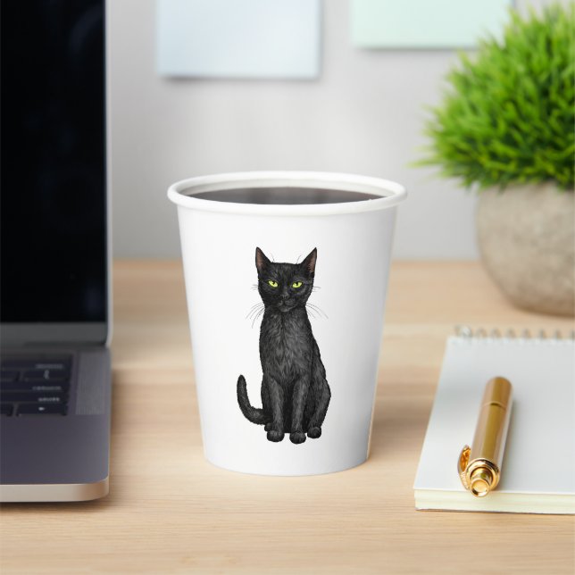 Gobelets En Papier chat noir (Insitu)
