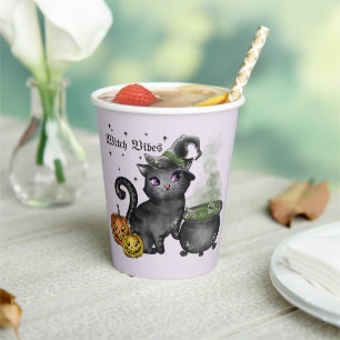 Gobelets En Papier Chat noir sorcière   Vibes sorcières