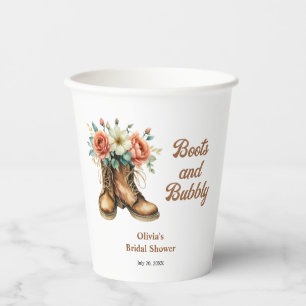Gobelets En Papier Chaussures rustiques et douche de mariage western 