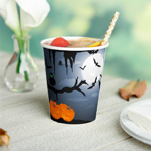 Gobelets En Papier Chauve-Chouette D'Halloween