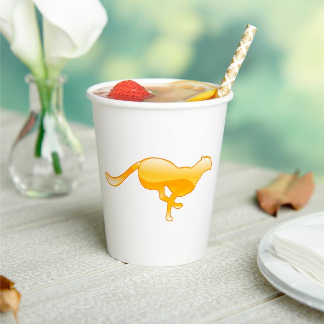 Gobelets En Papier Cheetah Running (Créateur téléchargé)