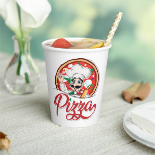 Gobelets En Papier Chef pizza italienne