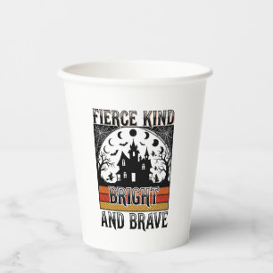 Gobelets En Papier Chemise d'autonomisation Halloween Brave Vintage S