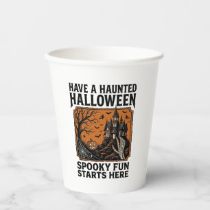 Gobelets En Papier Chemise Halloween ensorcelée Conception de fête vi