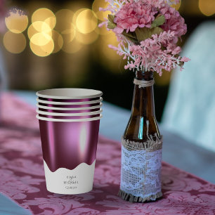 Gobelets En Papier Chic Mariage Bourgogne ID695