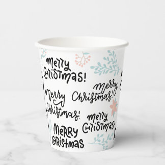 Gobelets En Papier Chic Merry Christmas Party Theme Custom Paper Cup