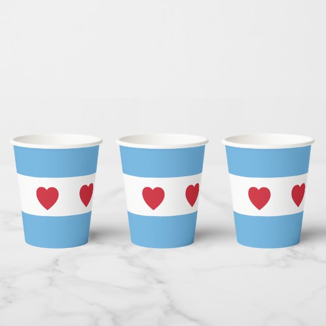 Gobelets En Papier Chicago Love | Tasses en papier (Multi)