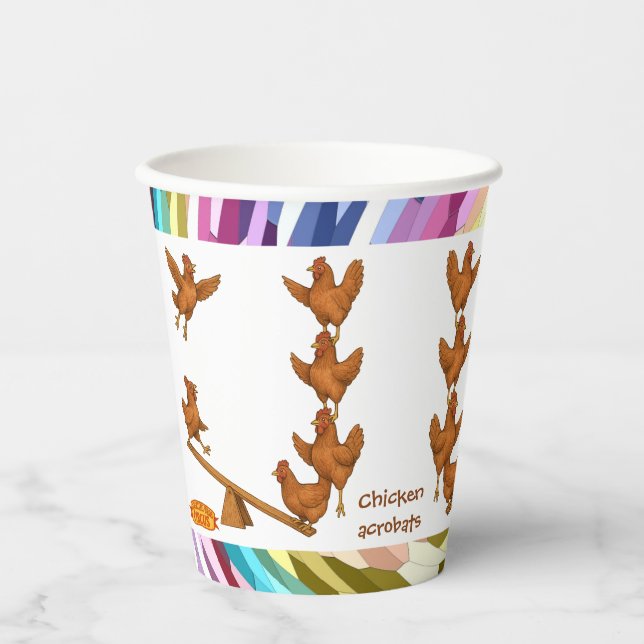 Gobelets En Papier Chicken acrobats (Recto)
