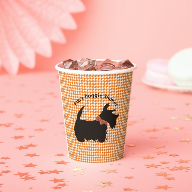 Gobelets En Papier Chien écossais Dog Douche assiettes, nouveau propr (Insitu)