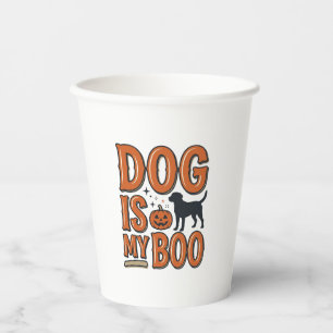 Gobelets En Papier Chien Vintage Est Mon Boo Halloween Conception de