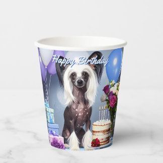 Gobelets En Papier Chinese Crested Birthday