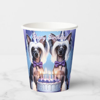 Gobelets En Papier Chinese Crested Birthday