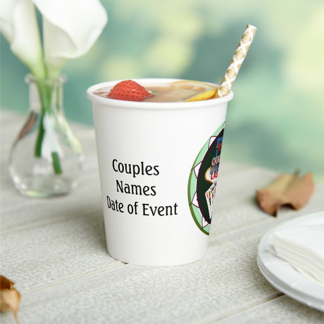 Gobelets En Papier Chip de Poker d'Affiches de bienvenue Las Vegas (Insitu)