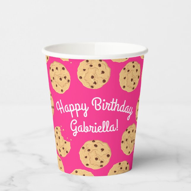 Gobelets En Papier Chocolat Chip Cookie Enfants 1ère fête d'anniversa (Gauche)