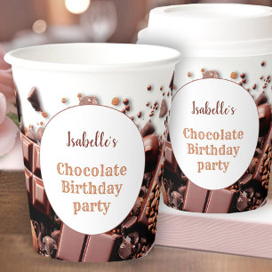 Gobelets En Papier Chocolat Chocolat Chaud cacao Blanc Nom Brown