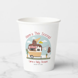 Gobelets En Papier Chocolat Ice Cream Camion Baby shower neutre