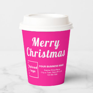 Gobelets En Papier Christmas Business Pink Paper Cup
