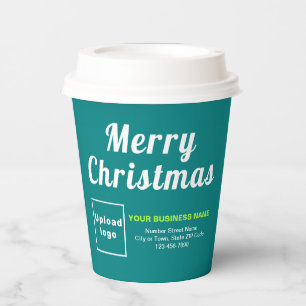 Gobelets En Papier Christmas Business Turquoise Green Paper Cup