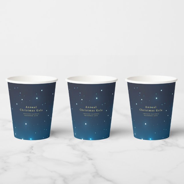 Gobelets En Papier Christmas Holiday Blue Paper cup (Multi)