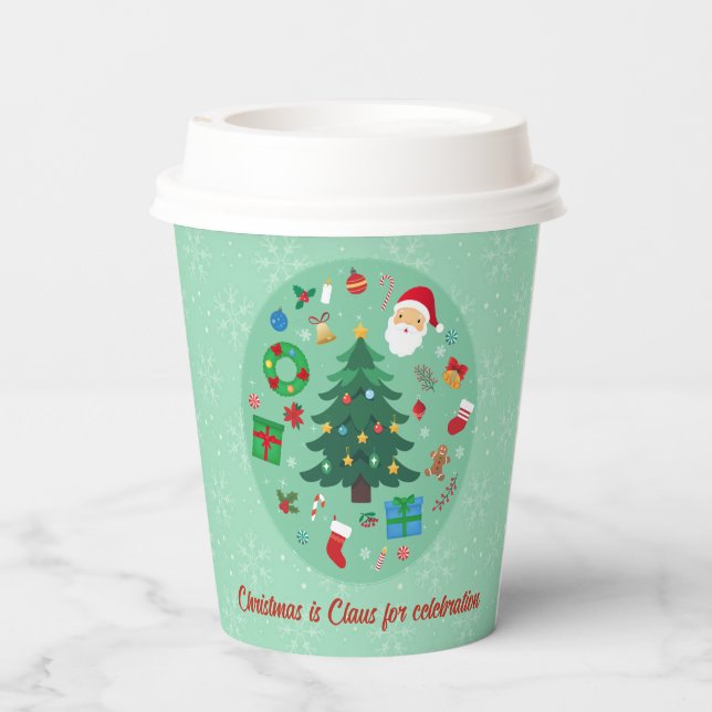 Gobelets En Papier Christmas Illustrations Holiday Party (Verso)