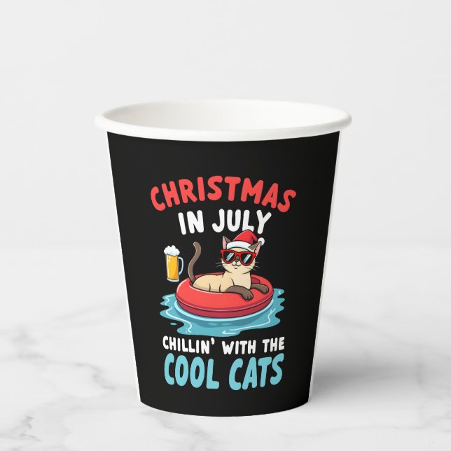 Gobelets En Papier Christmas In July Daddy Mommy Chillin With The Sia (Recto)