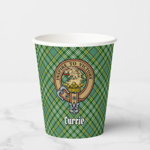 Gobelets En Papier Cimier de lion Clan Currie sur Tartan