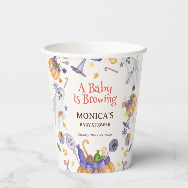 Gobelets En Papier Citrouille de bonbons Fantômes Halloween Baby Affi (Verso)