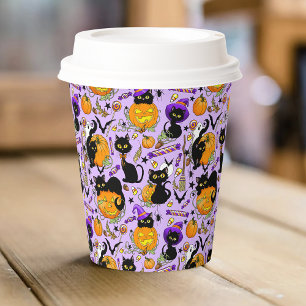 Gobelets En Papier Citrouille halloween Candy Black Cats